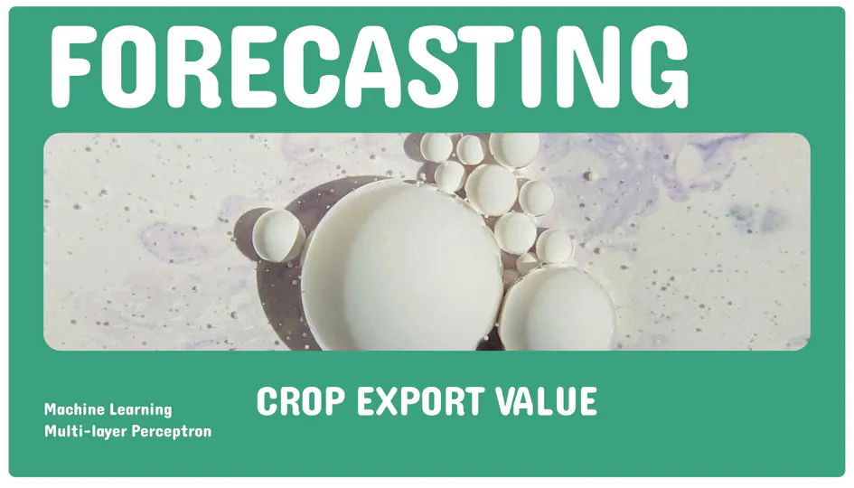 Forecasting Crop Export Values